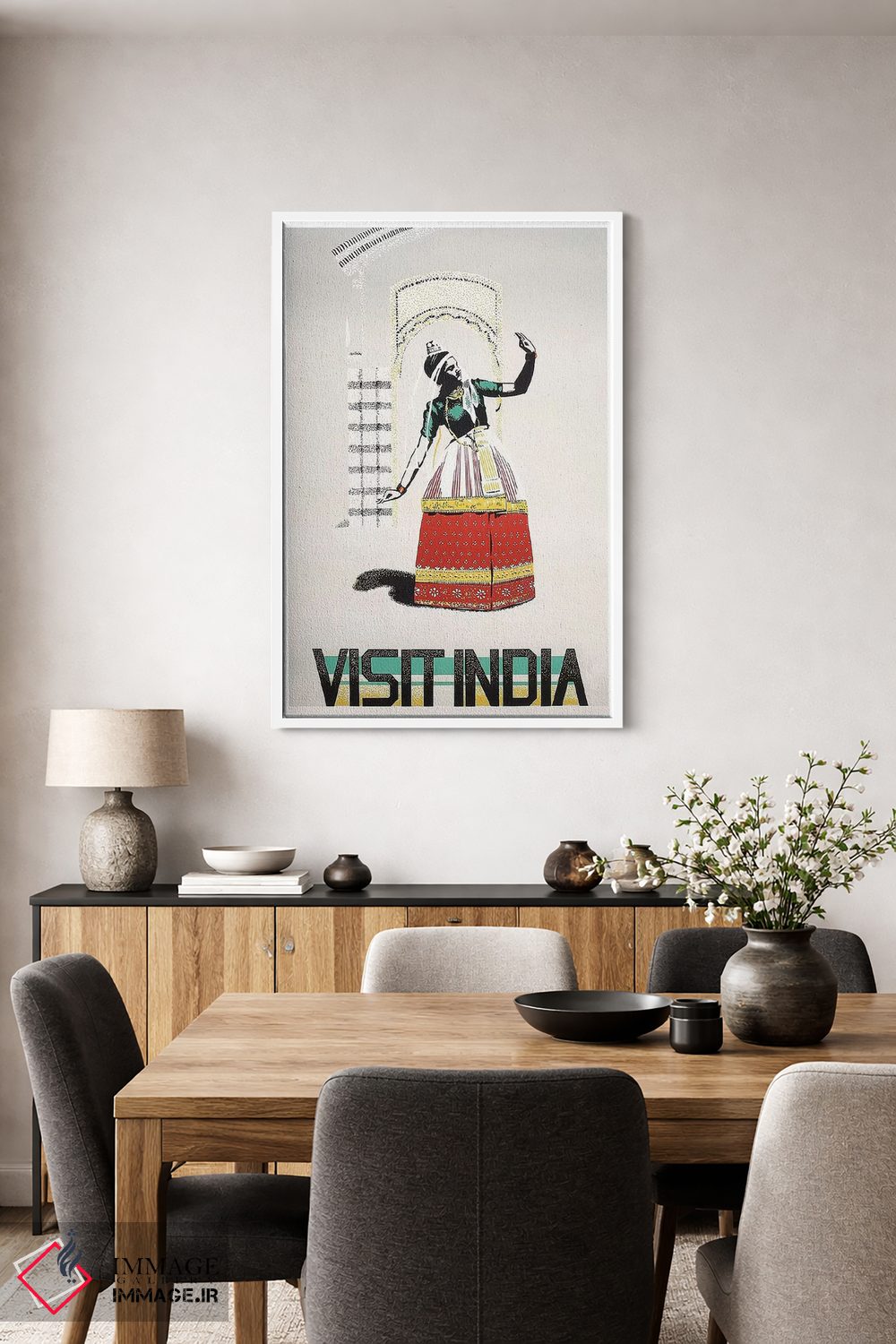 تابلو دکوراتیو بازدید از هند: رقص - D3W