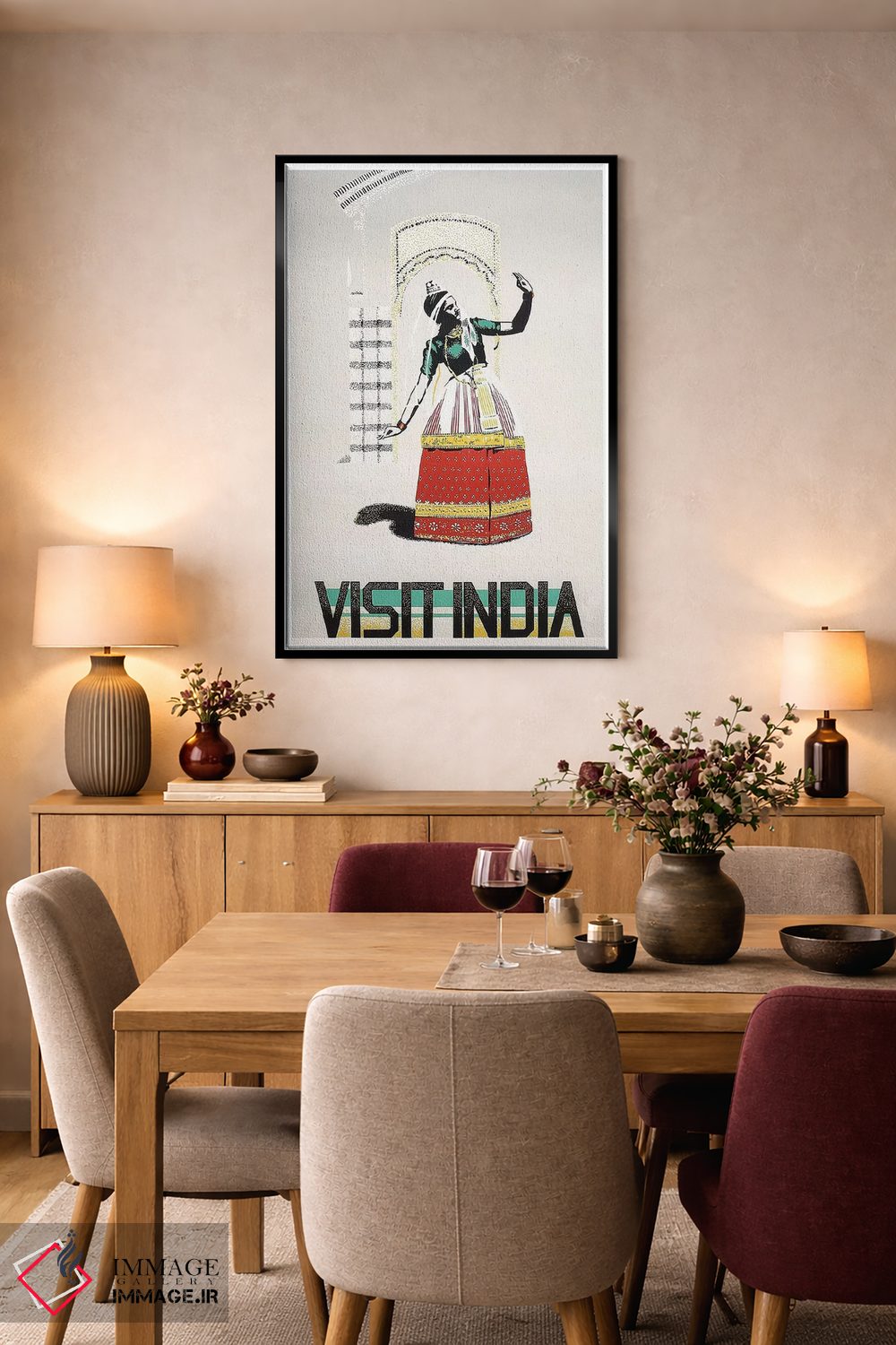 تابلو دکوراتیو بازدید از هند: رقص - D4B