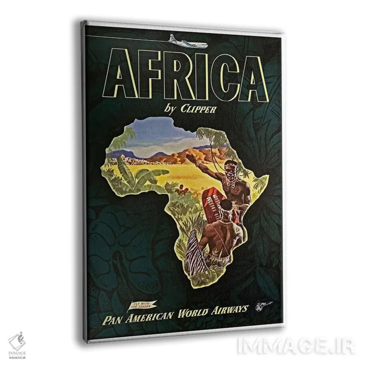 تابلو دکوراتیو آفریقا - نمای پرسپکتیو محصول