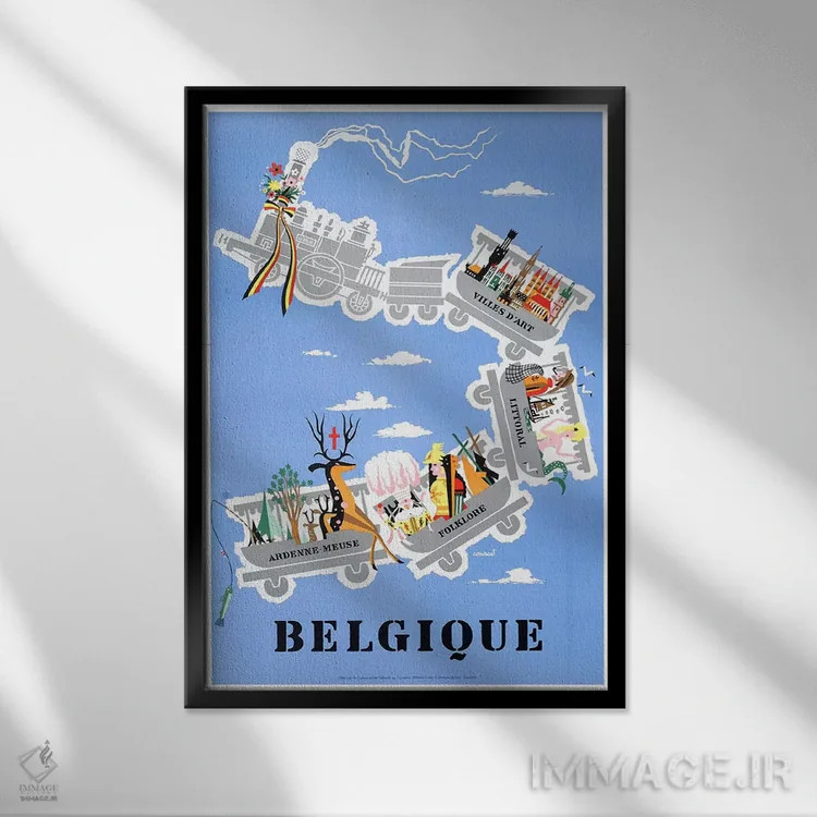 تابلو دکوراتیو بلژیک دو - نمای قابدار مشکی