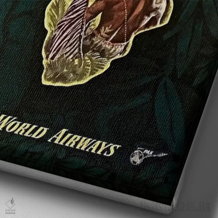 تابلو دکوراتیو آفریقا - نمای نزدیک بافت بوم