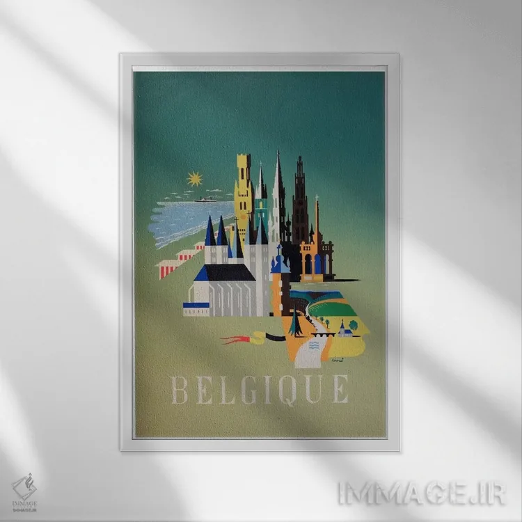 تابلو دکوراتیو بلژیک یک - نمای قابدار سفید