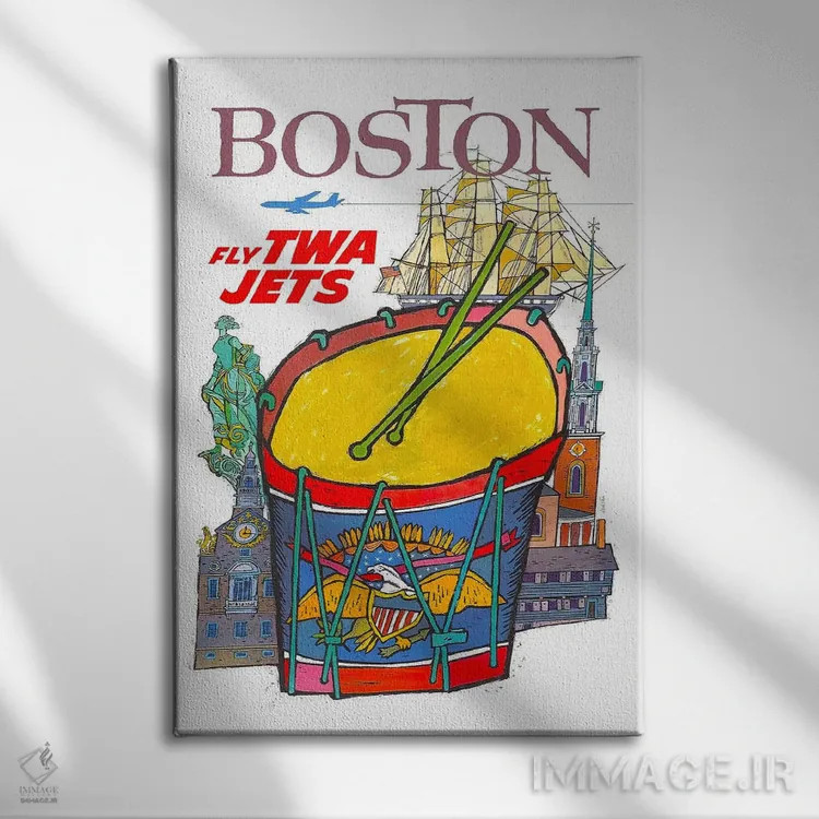 تابلو دکوراتیو بوستون - نمای روبهرو روی دیوار