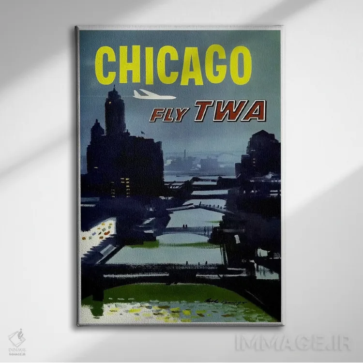 تابلو دکوراتیو شیکاگو - نمای روبهرو روی دیوار
