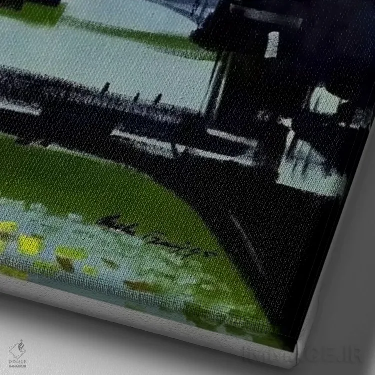 تابلو دکوراتیو شیکاگو - نمای نزدیک بافت بوم