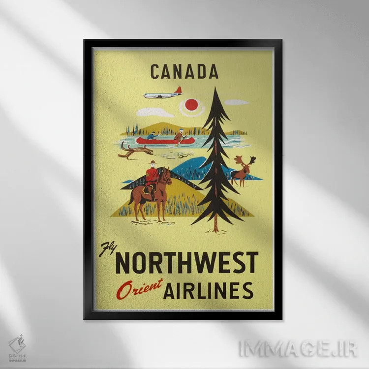 تابلو دکوراتیو کانادا - نمای قابدار مشکی