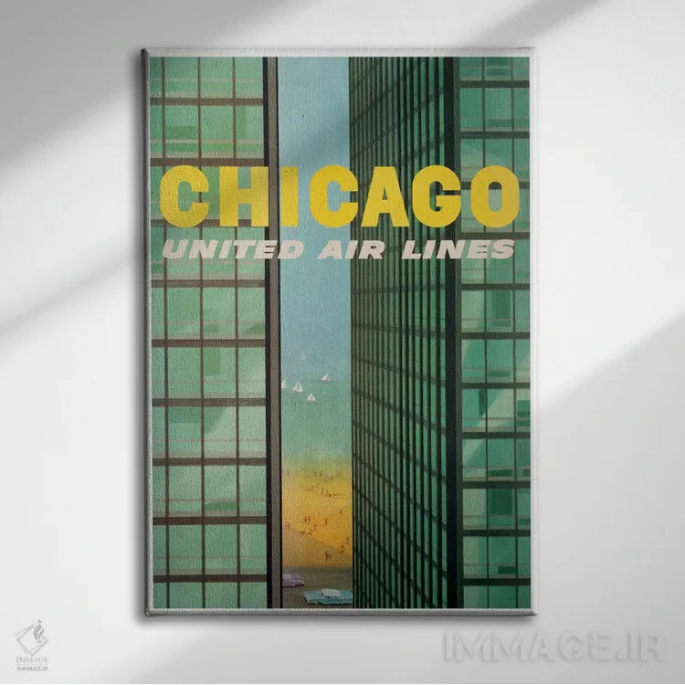 تابلو دکوراتیو شیکاگو - نمای روبهرو روی دیوار