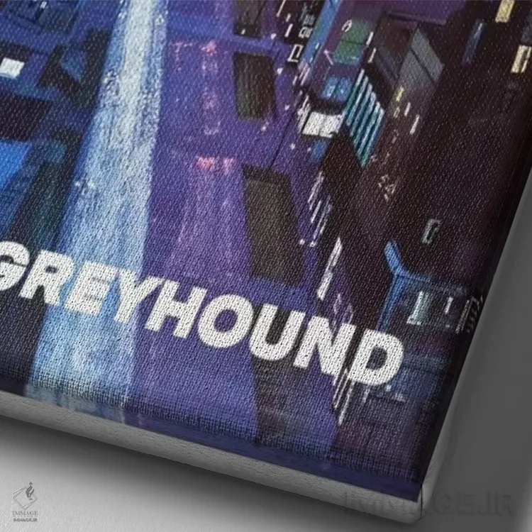 تابلو دکوراتیو شیکاگو - نمای نزدیک بافت بوم