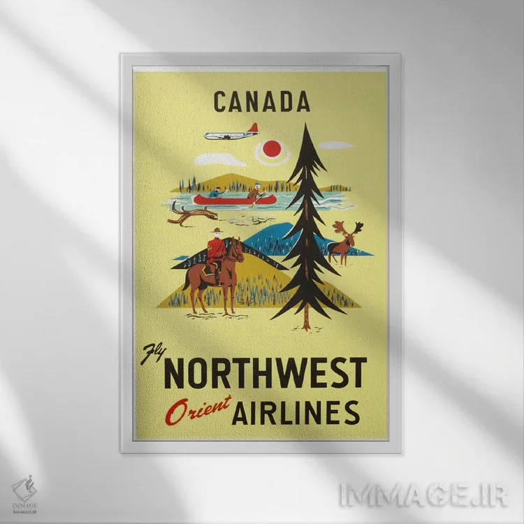 تابلو دکوراتیو کانادا - نمای قابدار سفید