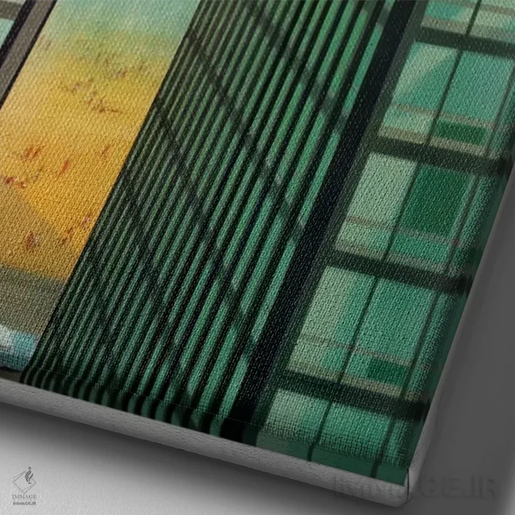 تابلو دکوراتیو شیکاگو - نمای نزدیک بافت بوم