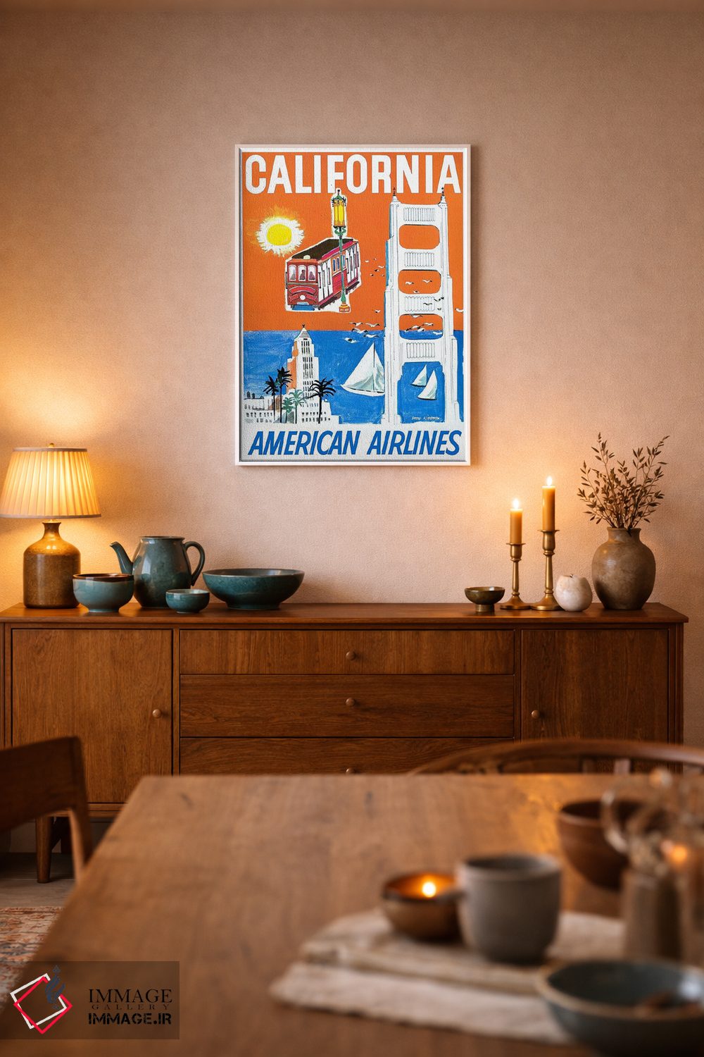 تابلو دکوراتیو کالیفرنیا - D6W