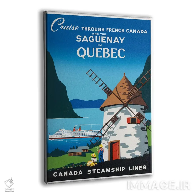 تابلو دکوراتیو کروز در کانادای فرانسوی و رودخانه ساگونای، کبک - نمای پرسپکتیو محصول