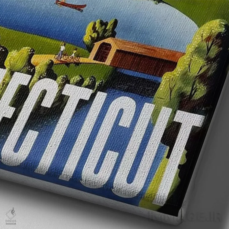 تابلو دکوراتیو کنتیکت: راه آهن نیو هیون - نمای نزدیک بافت بوم