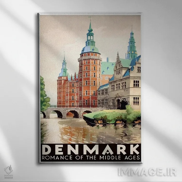 تابلو دکوراتیو دانمارک: افسون قرون وسطی - نمای روبهرو روی دیوار