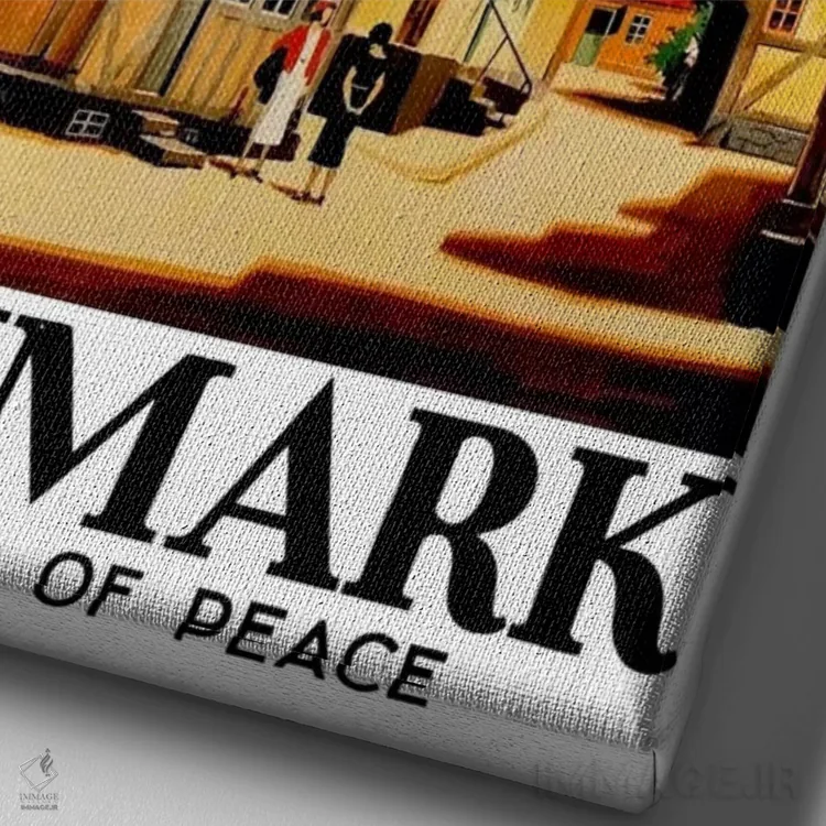 تابلو دکوراتیو دانمارک: سرزمین صلح - نمای نزدیک بافت بوم