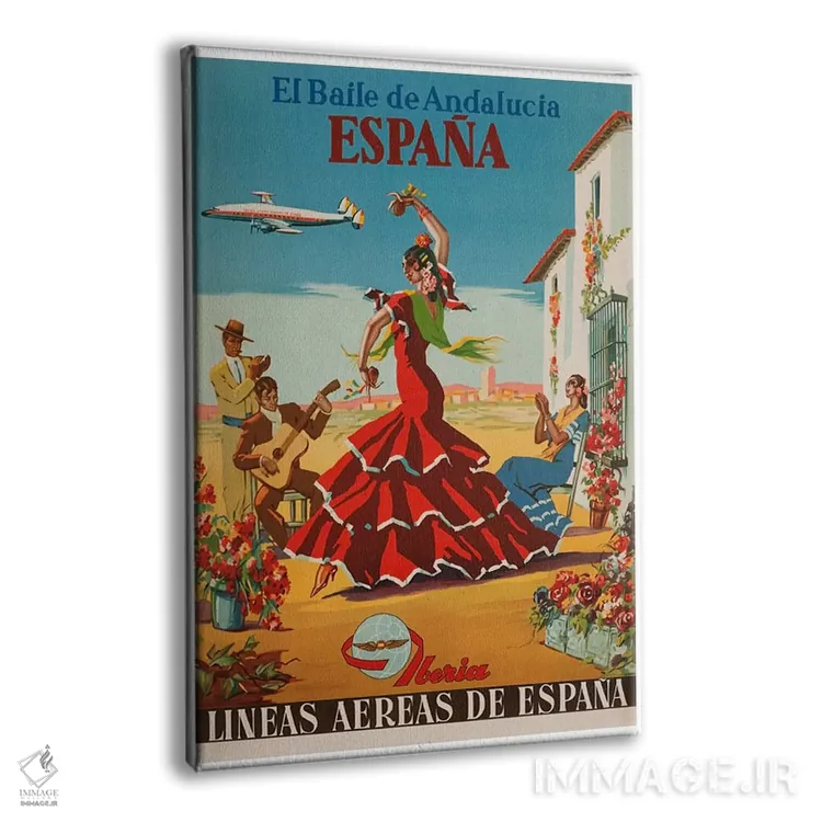 تابلو دکوراتیو Espana,رقص اندلس، اسپانیا - نمای پرسپکتیو محصول