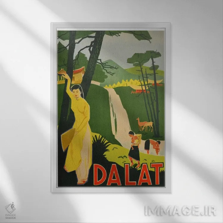 تابلو دکوراتیو Vietnam,دالات، ویتنام - نمای قابدار سفید