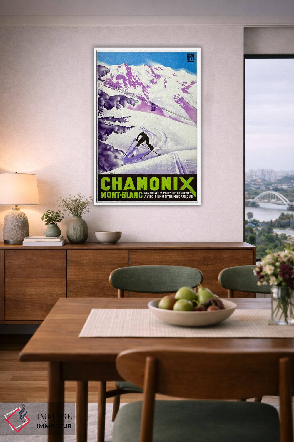 تابلو دکوراتیو شامونی-مون بلان دو - D6W