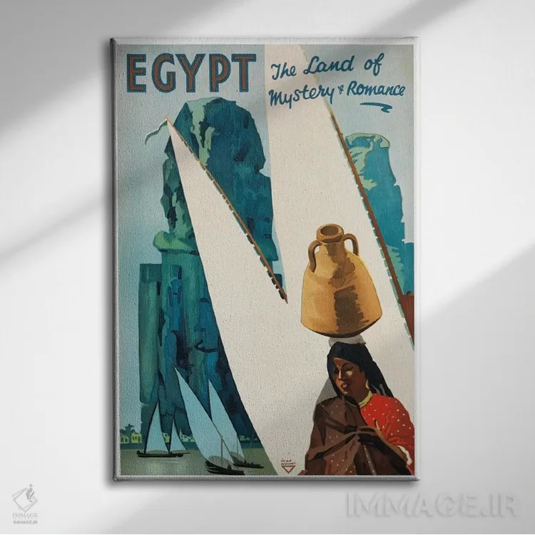 تابلو دکوراتیو مصر: سرزمین رمز و راز و افسانه - نمای روبهرو روی دیوار