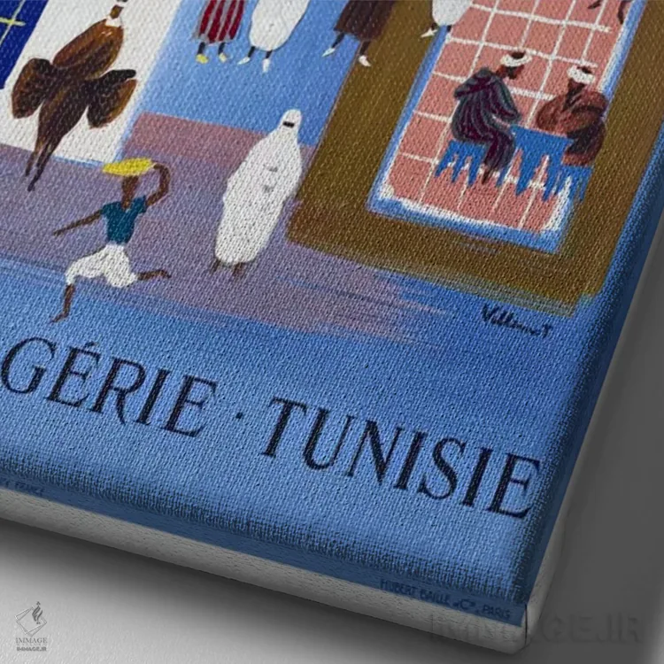 تابلو دکوراتیو ایر فرانس - نمای نزدیک بافت بوم