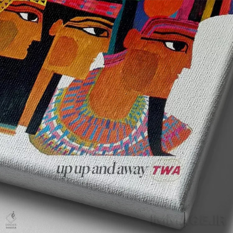 تابلو دکوراتیو مصر - نمای نزدیک بافت بوم