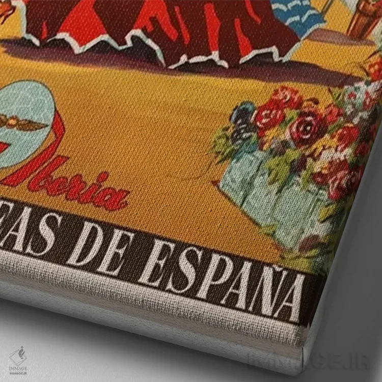 تابلو دکوراتیو Espana,رقص اندلس، اسپانیا - نمای نزدیک بافت بوم