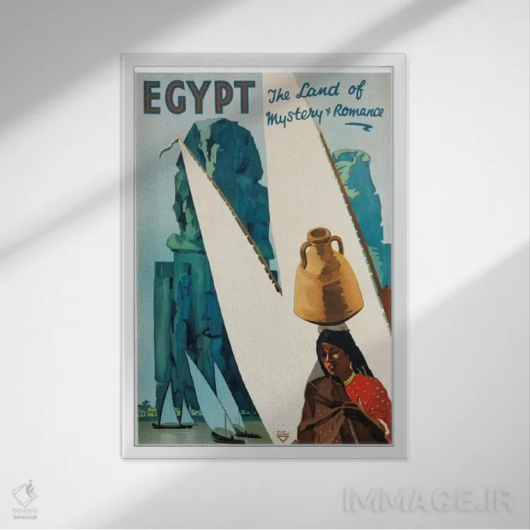 تابلو دکوراتیو مصر: سرزمین رمز و راز و افسانه - نمای قابدار سفید