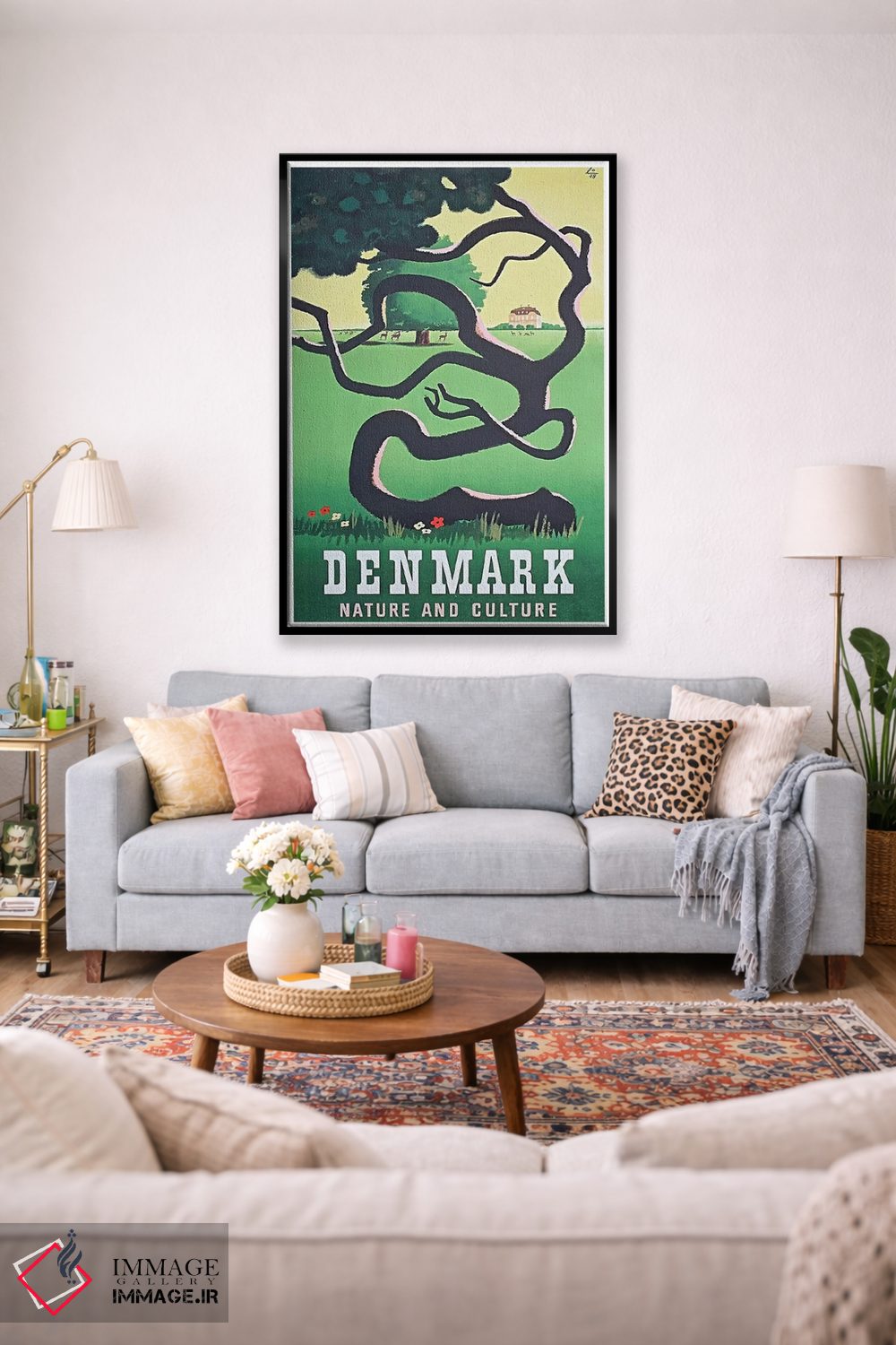تابلو دکوراتیو دانمارک: طبیعت و فرهنگ - D1B