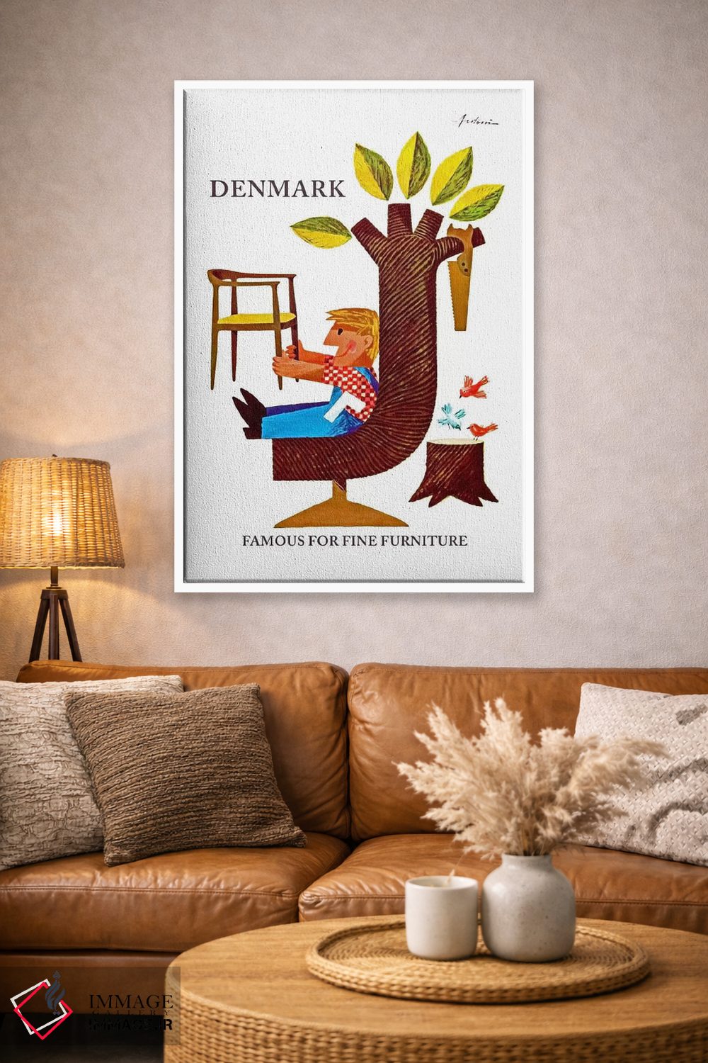 تابلو دکوراتیو دانمارک: مشهور به مبلمان ظریف - D3W