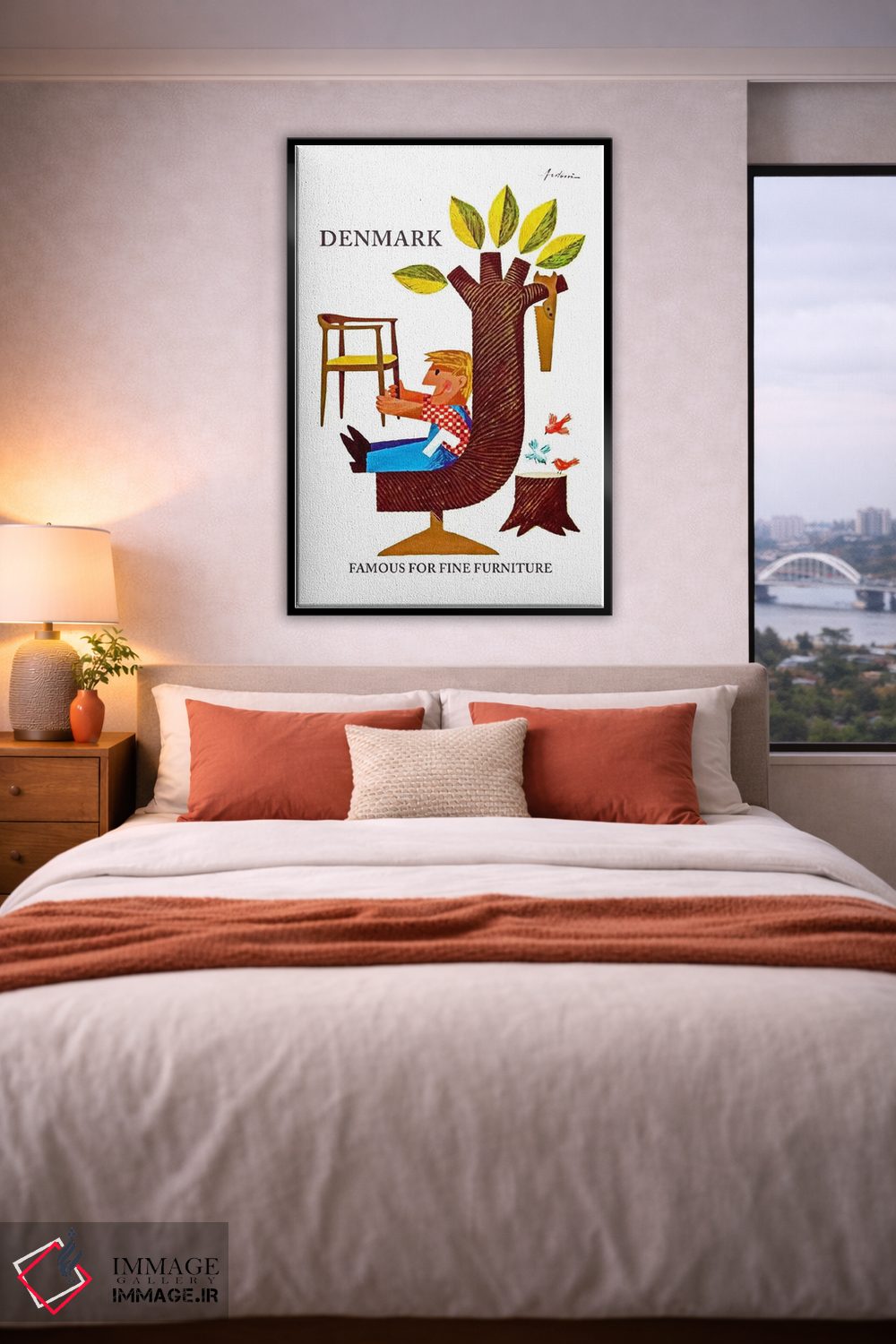 تابلو دکوراتیو دانمارک: مشهور به مبلمان ظریف - D5B