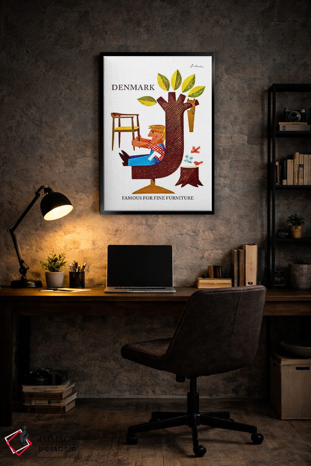 تابلو دکوراتیو دانمارک: مشهور به مبلمان ظریف - D6B
