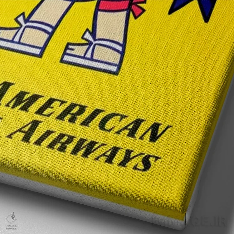 تابلو دکوراتیو پرواز با کلیپر به مکزیک با پان آمریکن - نمای نزدیک بافت بوم