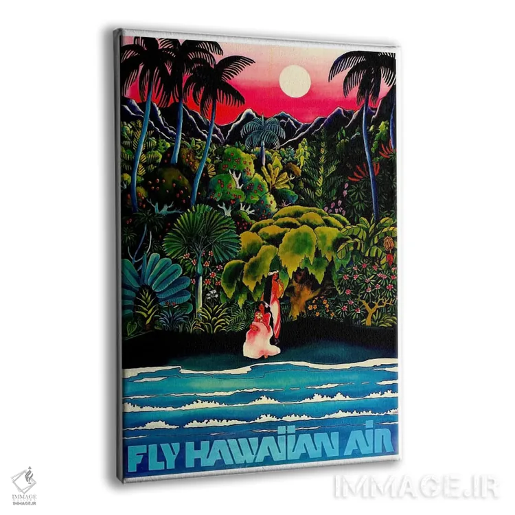 تابلو دکوراتیو پرواز با هواپیمایی هاوایی - نمای پرسپکتیو محصول