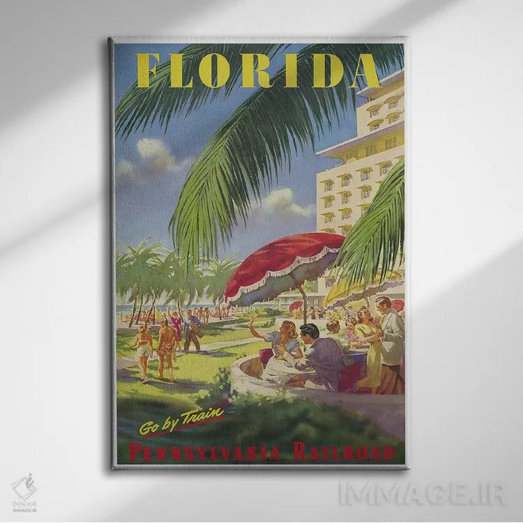 تابلو دکوراتیو فلوریدا - نمای روبهرو روی دیوار