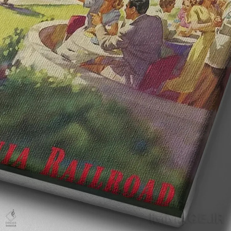 تابلو دکوراتیو فلوریدا - نمای نزدیک بافت بوم