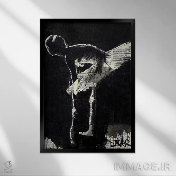 تابلو دکوراتیو پایان نمایش اثر لوی جوور - نمای قابدار مشکی