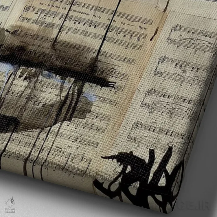 تابلو دکوراتیو ساحل اثر لوی جوور - نمای نزدیک بافت بوم