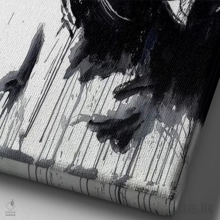 تابلو دکوراتیو سوسن ببر سفید اثر لوی جوور - نمای نزدیک بافت بوم