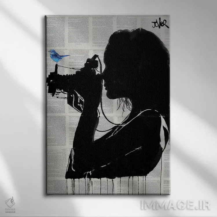 تابلو دکوراتیو عکاس قدیمی اثر لوی جوور - نمای روبهرو روی دیوار