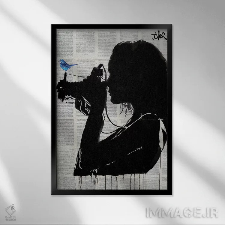 تابلو دکوراتیو عکاس قدیمی اثر لوی جوور - نمای قابدار مشکی