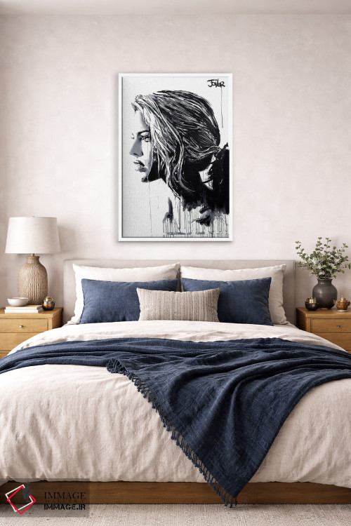 تابلو دکوراتیو سوسن ببر سفید اثر لوی جوور - D4W