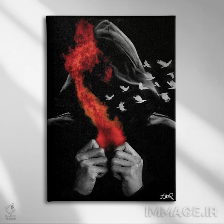 تابلو دکوراتیو کیمیاگری اثر لوی جوور - نمای روبهرو روی دیوار
