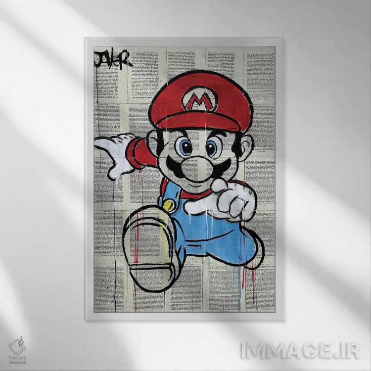 تابلو دکوراتیو ام اثر لوی جوور - نمای قابدار سفید