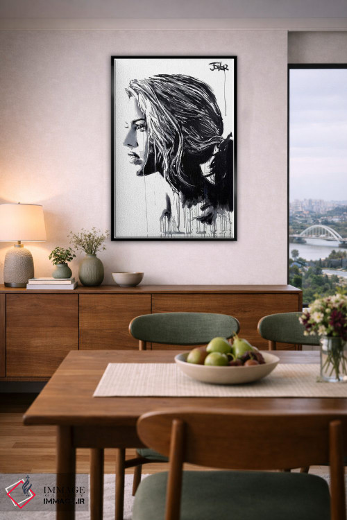 تابلو دکوراتیو سوسن ببر سفید اثر لوی جوور - D6B