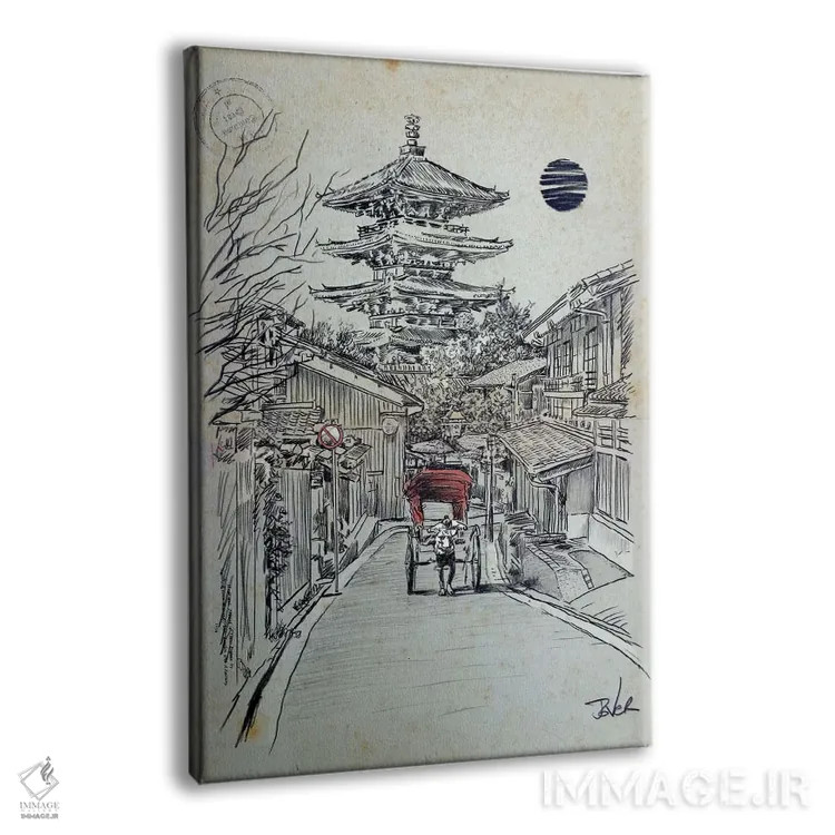تابلو دکوراتیو لحظه ای دیگر در کیوتو اثر لوی جوور - نمای پرسپکتیو محصول
