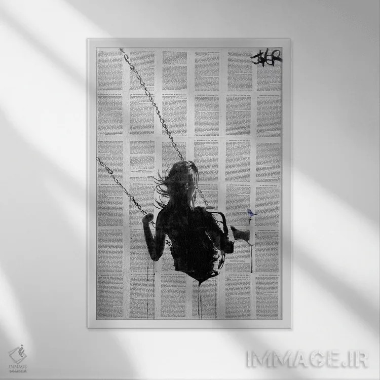 تابلو دکوراتیو یادداشت ها اثر لوی جوور - نمای قابدار سفید