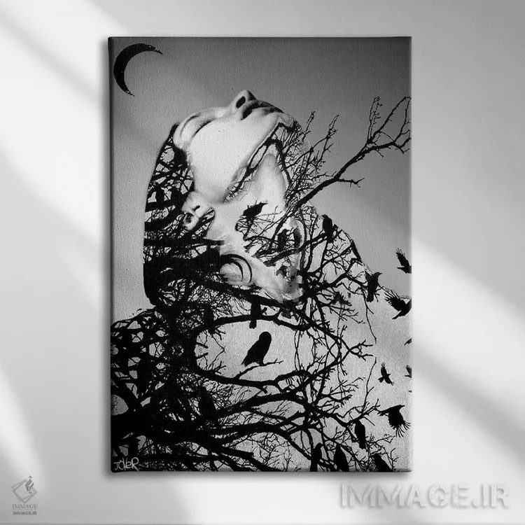 تابلو دکوراتیو پایین را نگاه نکن اثر لوی جوور - نمای روبهرو روی دیوار