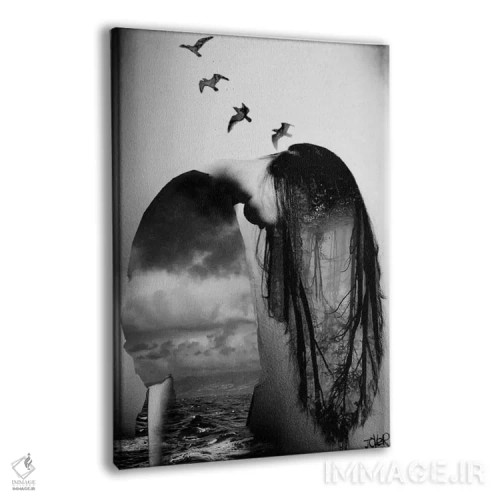 تابلو دکوراتیو Sea And Sky,جنگل، دریا و آسمان اثر لوی جوور - نمای پرسپکتیو محصول
