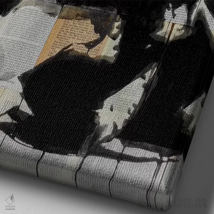 تابلو دکوراتیو آیین اثر لوی جوور - نمای نزدیک بافت بوم