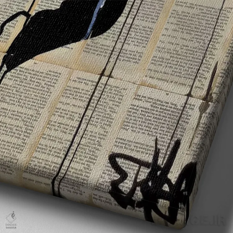 تابلو دکوراتیو مرد پول دار اثر لوی جوور - نمای نزدیک بافت بوم